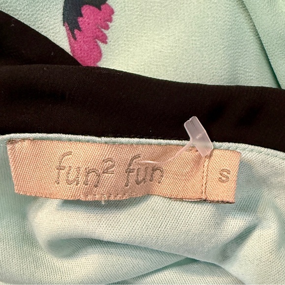 ☘️ Fun 2 Fun Mint Green Dress with Bird Pattern - Picture 5 of 6